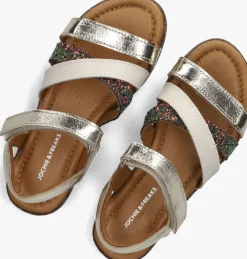 gouden jochie & freaks platte sandalen christel