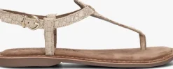 gouden lazamani platte sandalen 75.615