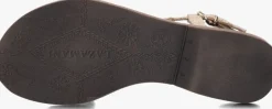 gouden lazamani platte sandalen 75.615