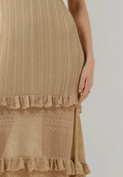 gouden liu jo maxi jurk romantic party lux dress