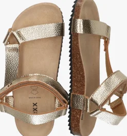 gouden mexx platte sandalen anke anna