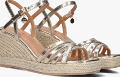 gouden mexx sandalen met hak noemi pakina