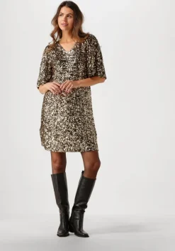 gouden moves mini jurk manalina