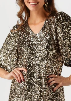 gouden moves mini jurk manalina