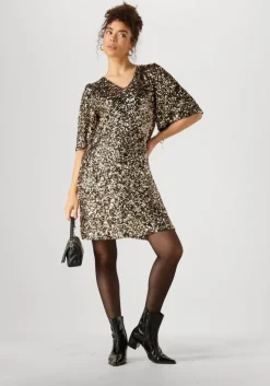 gouden moves mini jurk manalina