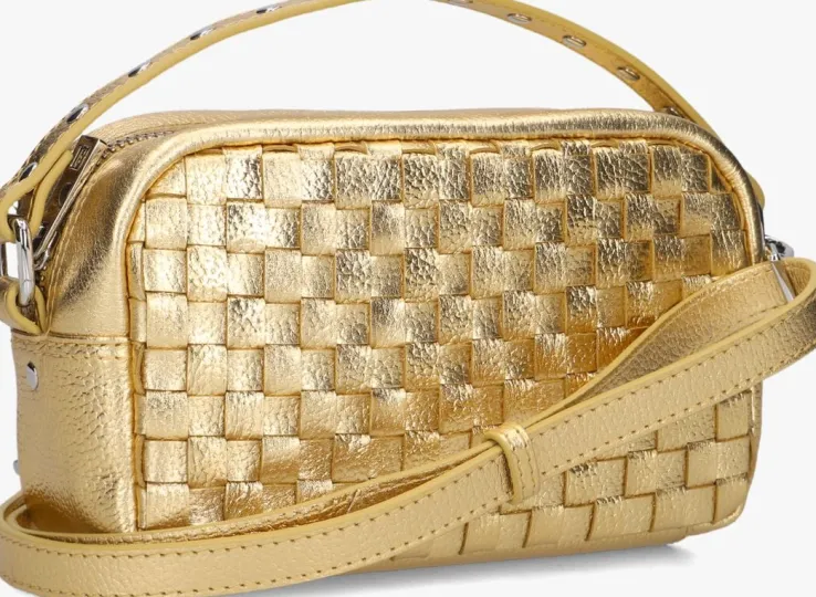 gouden núnoo schoudertas lyra metallic