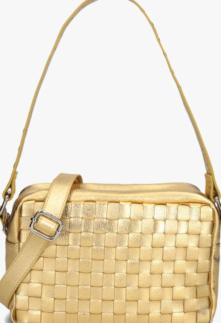 gouden núnoo schoudertas vilda metallic