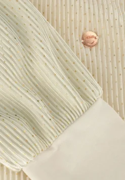 gouden nono blouses tisja plissee blouse
