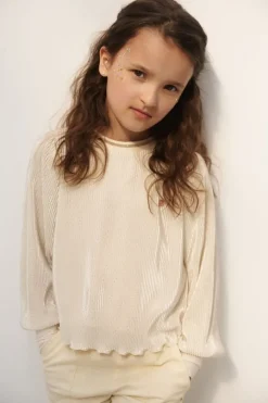 gouden nono blouses tisja plissee blouse