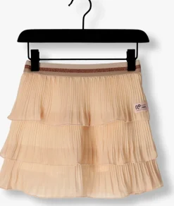 gouden nono minirok nika girls layered plisse skirt light gold