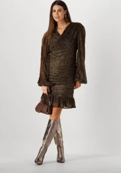 gouden notre-v mini jurk nv-emilou