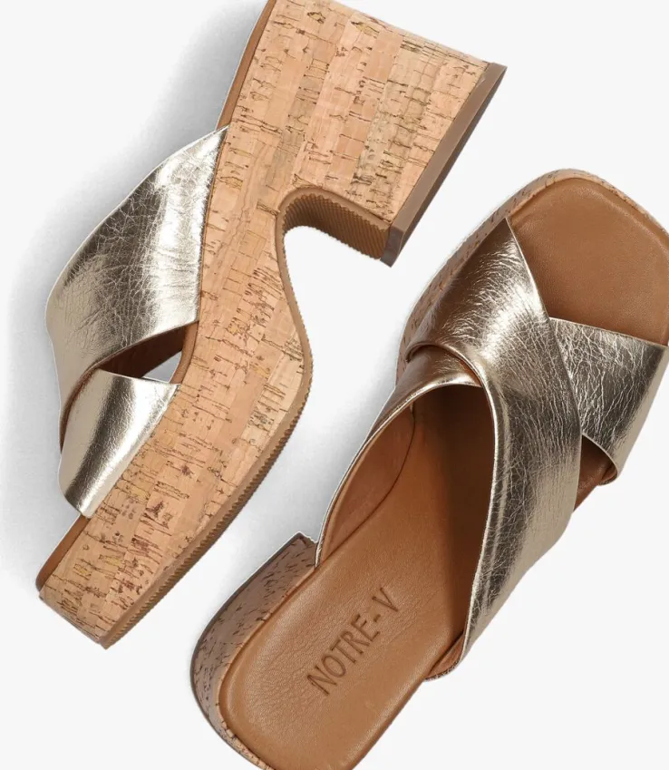 gouden notre-v muiltjes 989001