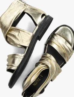 gouden notre-v platte sandalen 1gamba102