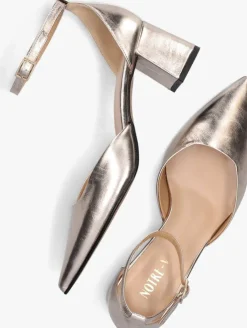 gouden notre-v sandalen met hak 35514