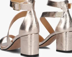 gouden notre-v sandalen met hak 16036