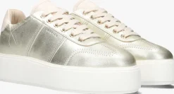 gouden nubikk lage sneakers elise wing