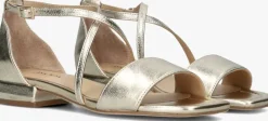 gouden omoda platte sandalen karly06
