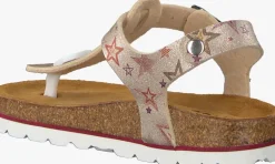 gouden omoda platte sandalen 1680