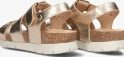 gouden panama jack platte sandalen sammy