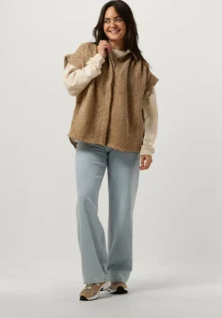 gouden ruby tuesday top muna oversized short sleeves boucle shirt