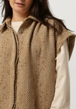 gouden ruby tuesday top muna oversized short sleeves boucle shirt