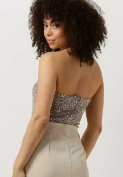 gouden second female top dazzling tube top