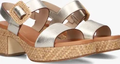 gouden stefano lauran sandalen met hak 24199