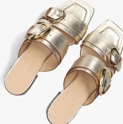 gouden stefano lauran sandalen met hak 23118