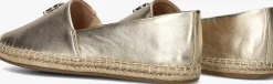 gouden tommy hilfiger espadrilles th logo metallic leather