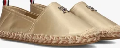 gouden tommy hilfiger espadrilles th flat