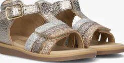 gouden ton & ton platte sandalen siri