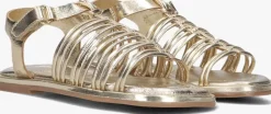 gouden ton & ton platte sandalen tora
