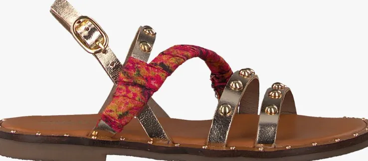 gouden ton & ton platte sandalen sh709