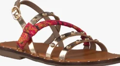 gouden ton & ton platte sandalen sh709
