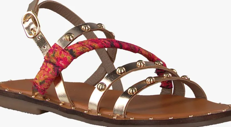 gouden ton & ton platte sandalen sh709