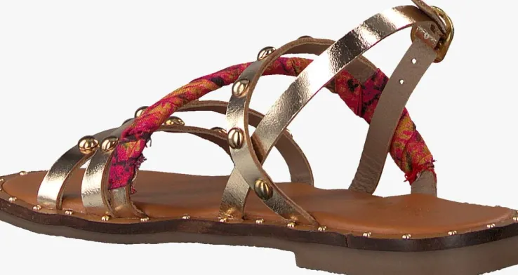 gouden ton & ton platte sandalen sh709