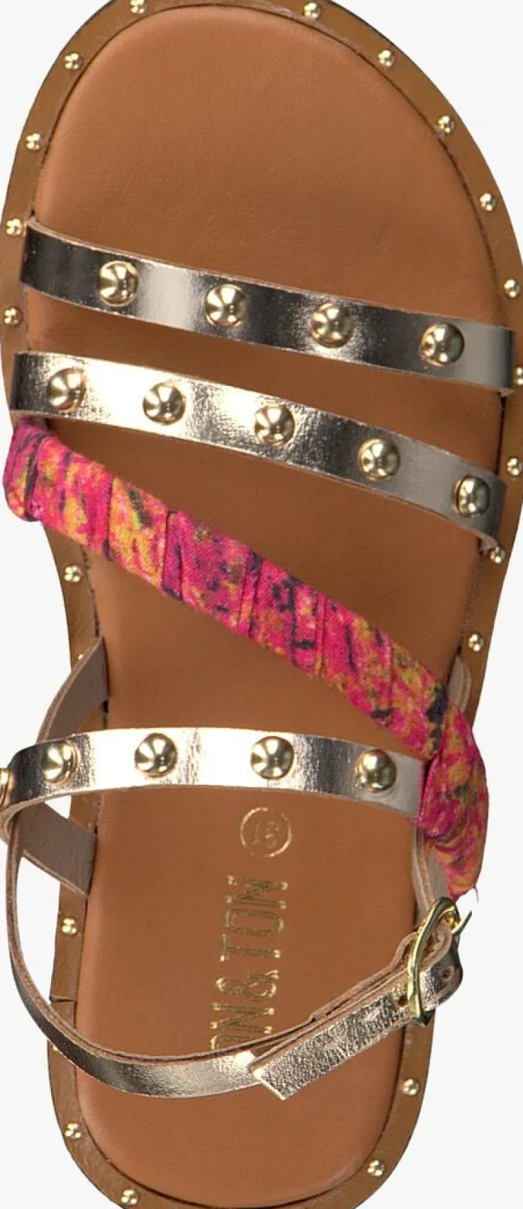 gouden ton & ton platte sandalen sh709