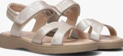 gouden ton & ton platte sandalen silya