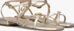 gouden unisa platte sandalen chisun