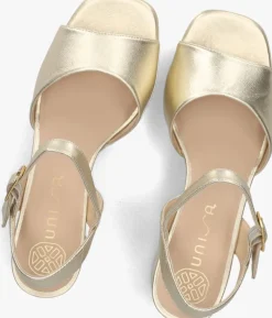 gouden unisa sandalen met hak ney