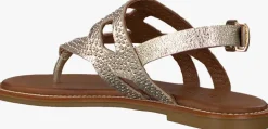 gouden verton platte sandalen s-10262