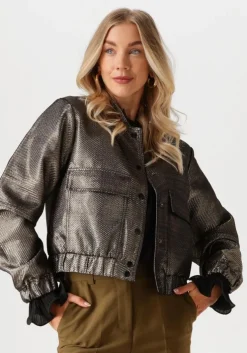 gouden y.a.s. jack yasgosh ls short bomber jacket