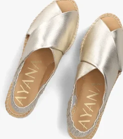 goudkleurig ayana sandalen met hak omo25yu817