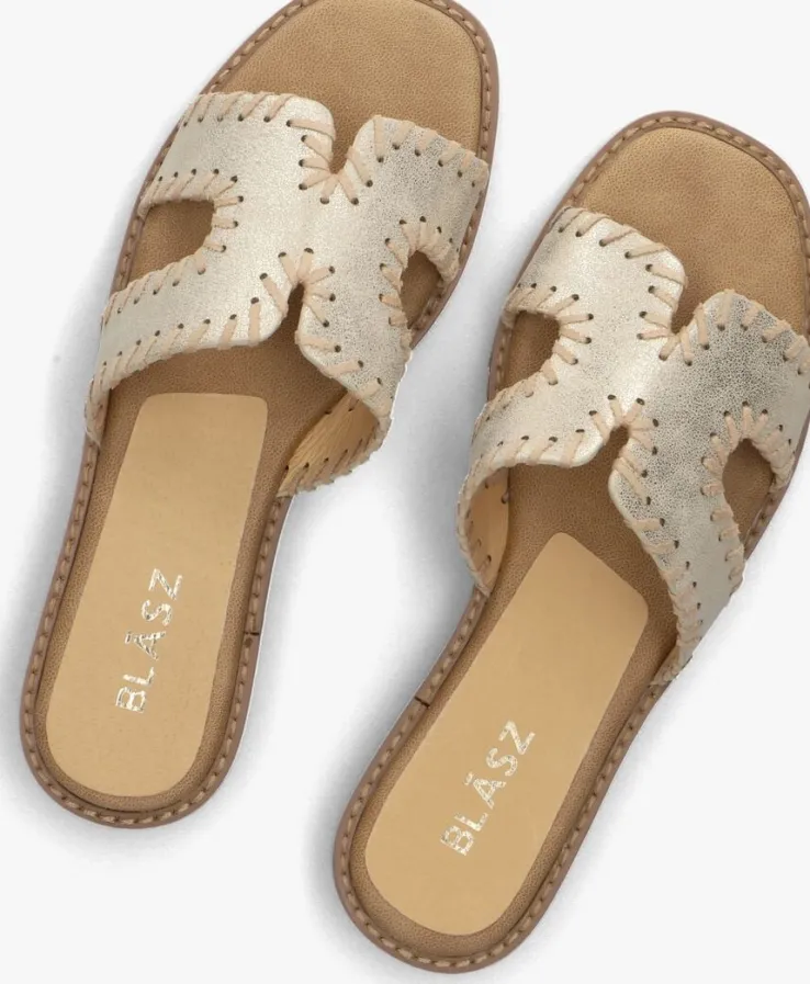 goudkleurig blasz slippers 0657-03