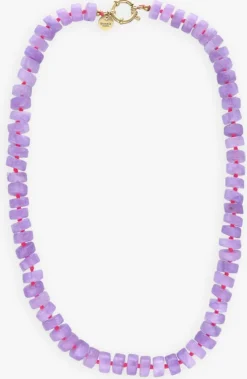 goudkleurig bonnie studios sieraad phil purple necklace