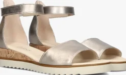 goudkleurig gabor sandalen met hak 780.2