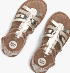 goudkleurig gioseppo platte sandalen withee