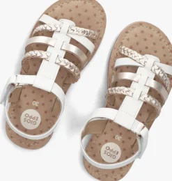 goudkleurig gioseppo platte sandalen poysippi