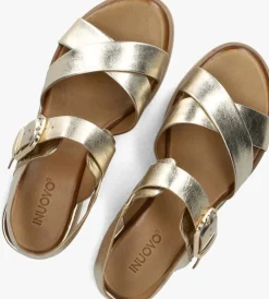 goudkleurig inuovo platte sandalen 113117
