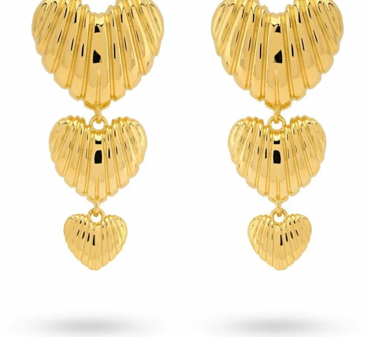 goudkleurig 24kae oorbellen 42493y